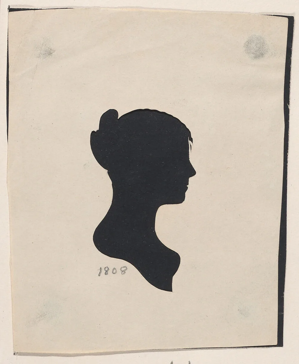 Silhouette of Mrs. Anna Little Peabody — Moses Chapman