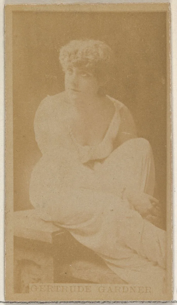 Gertrude Gardner, from the Actors and Actresses series (N45, Type 8) for Virginia Brights Cigarettes — Allen & Ginter
