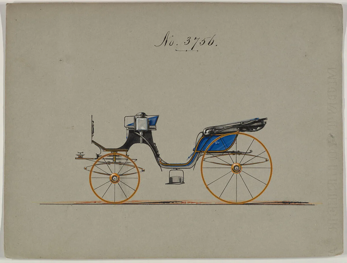 Design for Cabriolet or Victoria, no. 3756 — Brewster & Co.