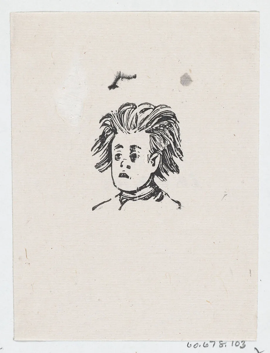 A figure with full, long hair — José Sanchez|José Guadalupe Posada