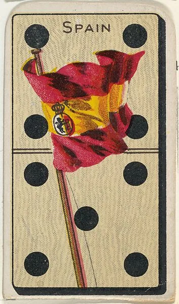 Spain, from the National Flag on Domino series (T177) issued by Kinney Brothers to promote Sweet Caporal Cigarettes — Kinney Brothers Tobacco Company