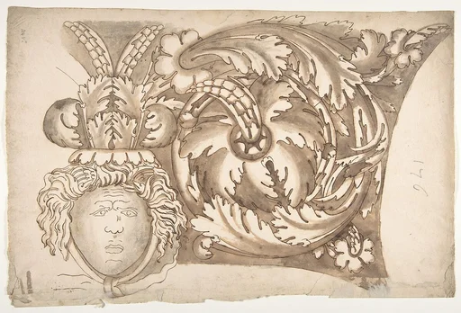 Arch of Septimius Severus, panel, elevation (recto) blank (verso)