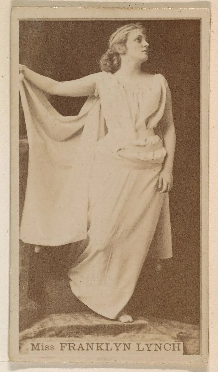 Miss Franklyn Lynch, from the Actresses series (N245) issued by Kinney Brothers to promote Sweet Caporal Cigarettes — Kinney Brothers Tobacco Company