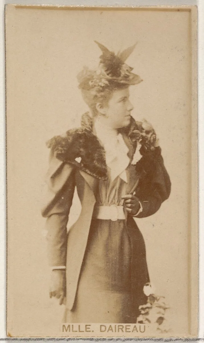 Mlle. Daireaux, from the Actors and Actresses series (N45, Type 8) for Virginia Brights Cigarettes — Allen & Ginter