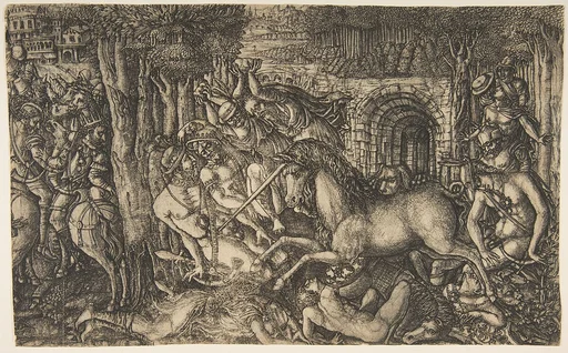 A King Pursued by a Unicorn, from the Unicorn Series