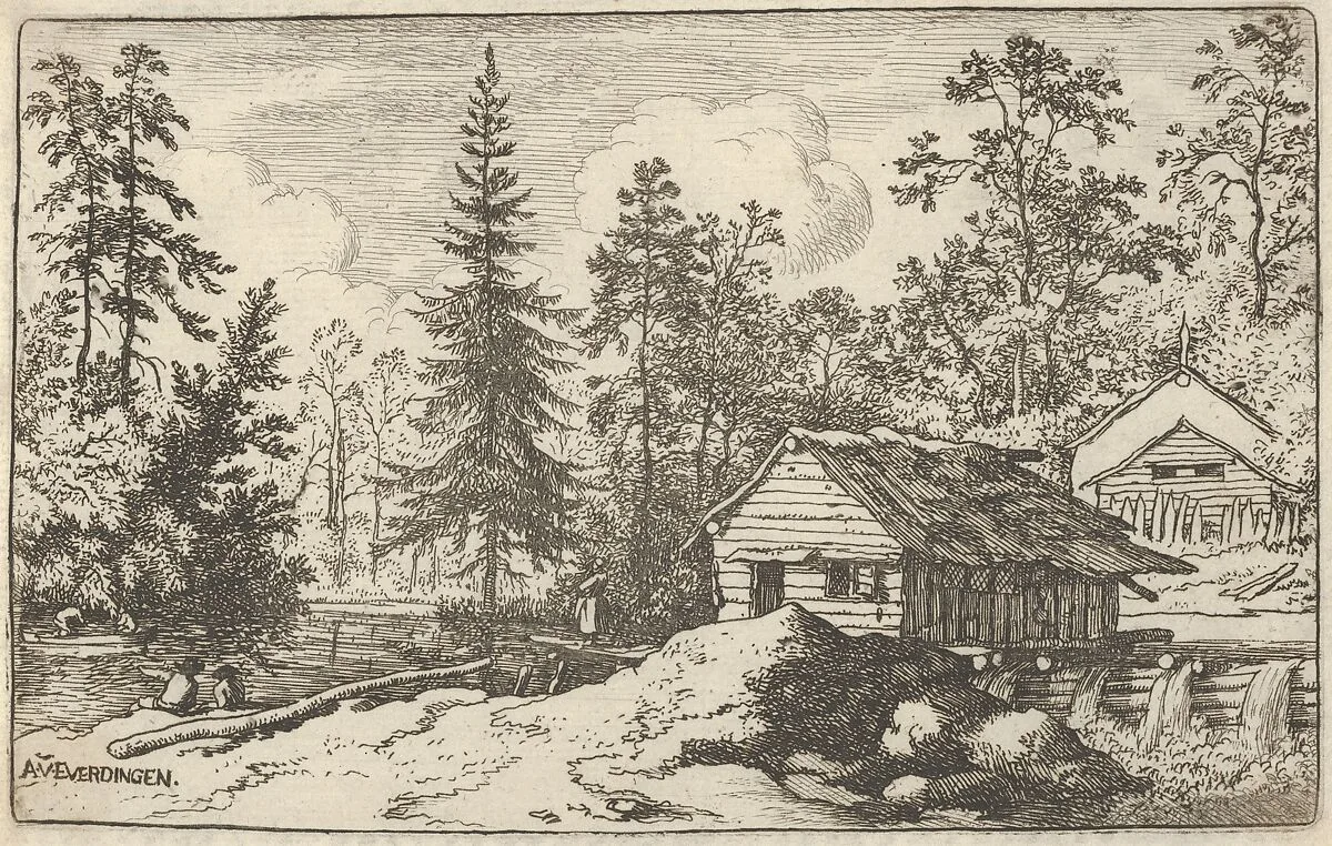 The Woman Looking Towards the Boat — Allart van Everdingen
