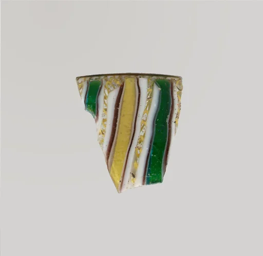 Glass striped mosaic fragment