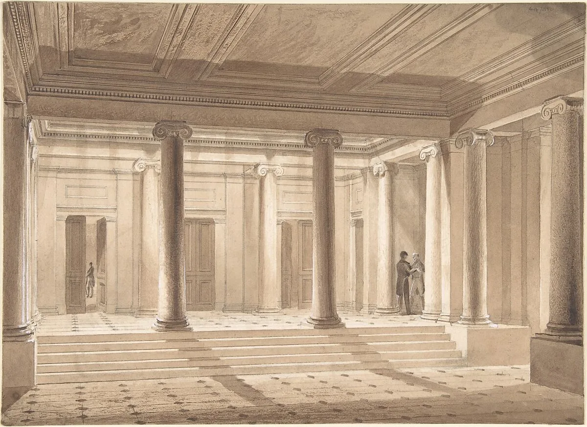 Ionic Entrance Hall — Anonymous, British, 19th century