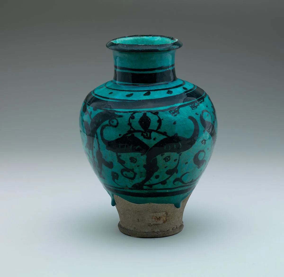 Pear-Shaped Jar with Stylized Vegetal Decoration — Unknown