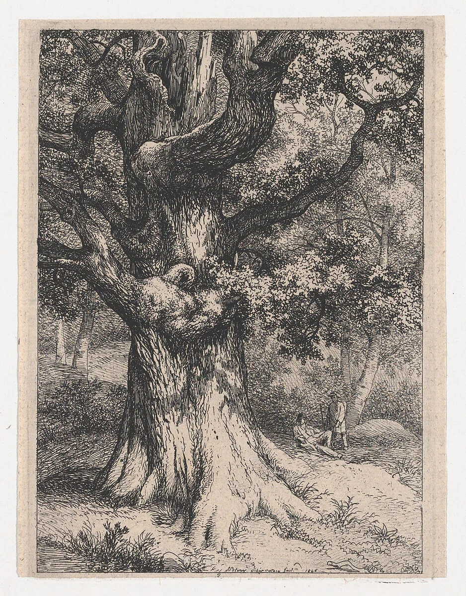 The Charlemagne, Oak Tree with an Eagle's Nest — Eugène Stanislas Alexandre Bléry
