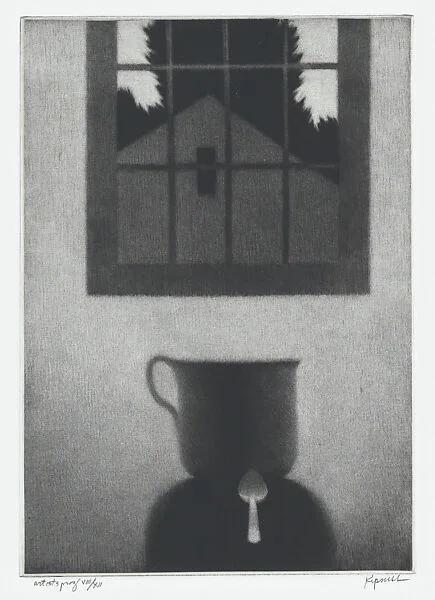Interior w/cup, spoon, & window — Robert Kipniss
