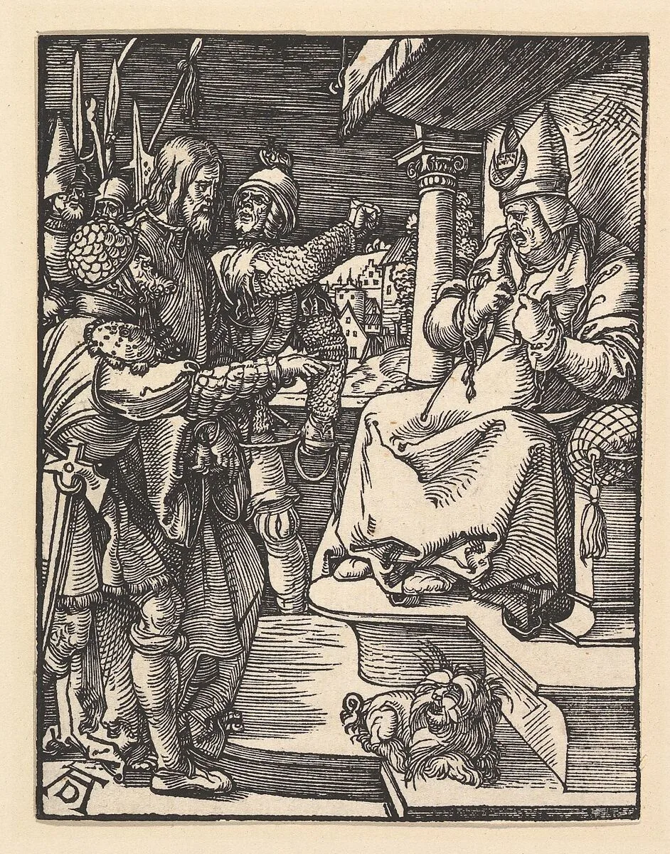 Christ before Caiaphas, from "The Small Passion" — Albrecht Dürer