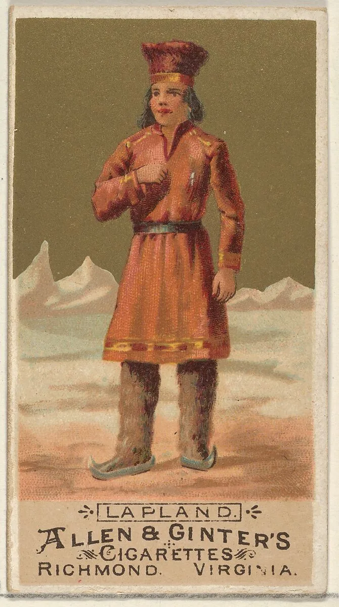Lapland, from the Natives in Costume series (N16) for Allen & Ginter Cigarettes Brands — Allen & Ginter