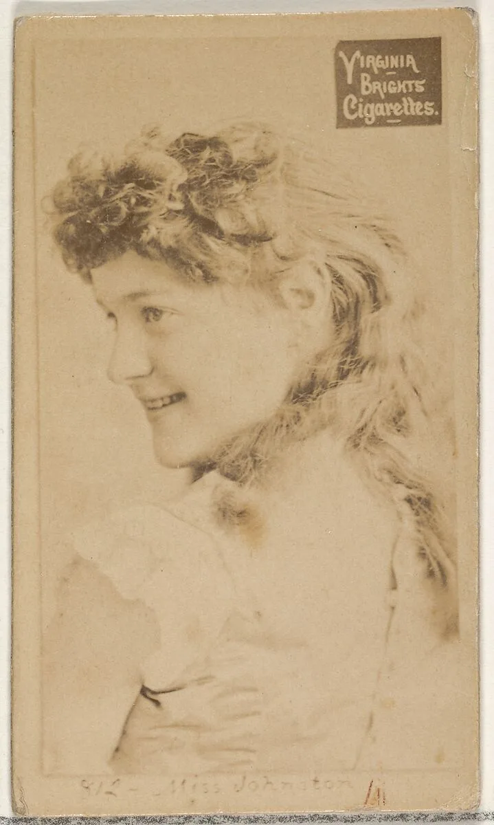 Card 812, Miss Johnston, from the Actors and Actresses series (N45, Type 2) for Virginia Brights Cigarettes — Allen & Ginter