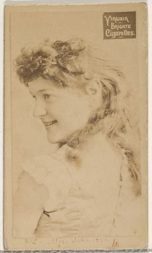 Card 812, Miss Johnston, from the Actors and Actresses series (N45, Type 2) for Virginia Brights Cigarettes
