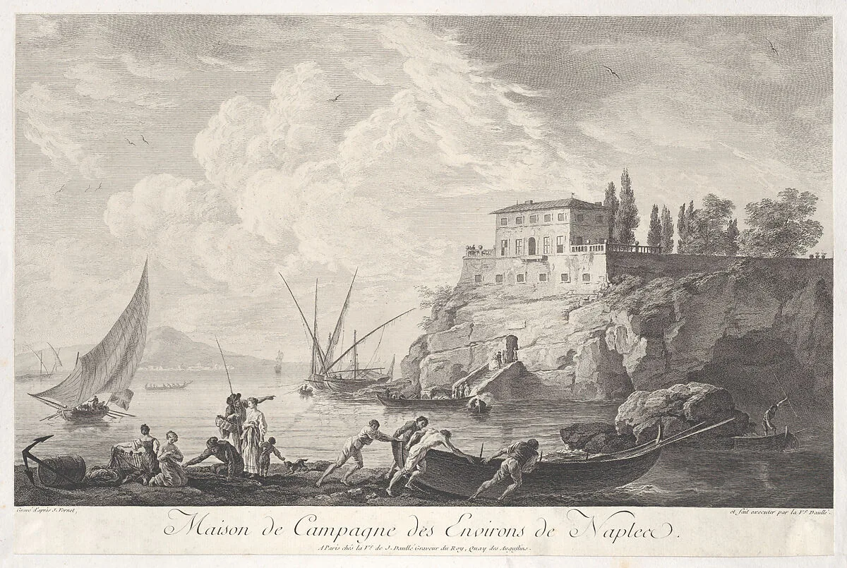 House in the Country Surrounding Naples — Joseph Vernet|Jean Daullé