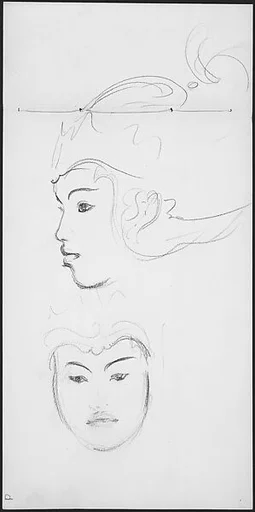 Head of a Javanese Dancer (from Sketchbook of Javanese Dancers)