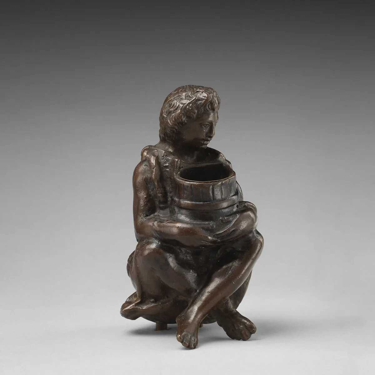 Boy with a barrel — Unknown
