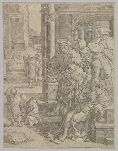 Poet Virgil Suspended in a Basket