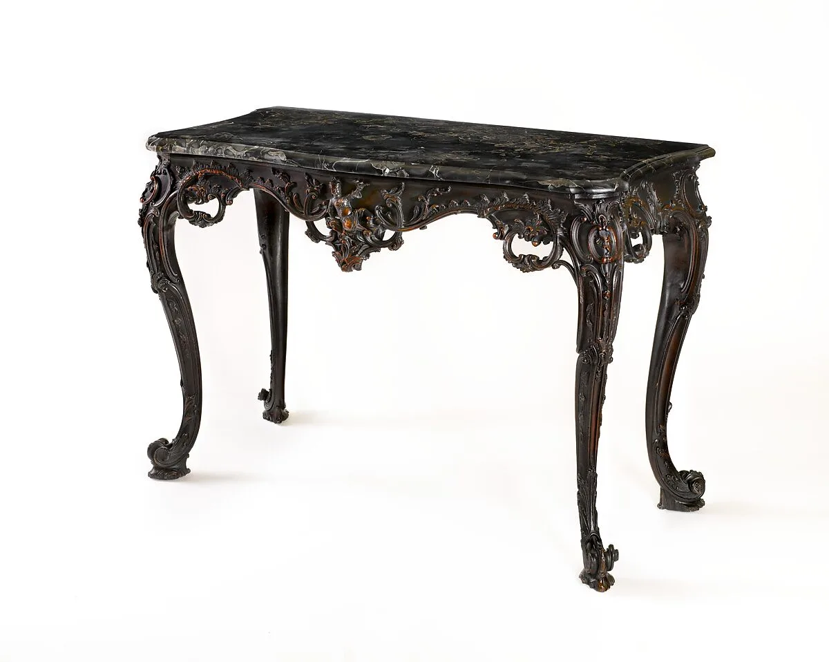 Marble-slab table — Unknown
