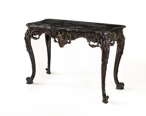 Marble-slab table