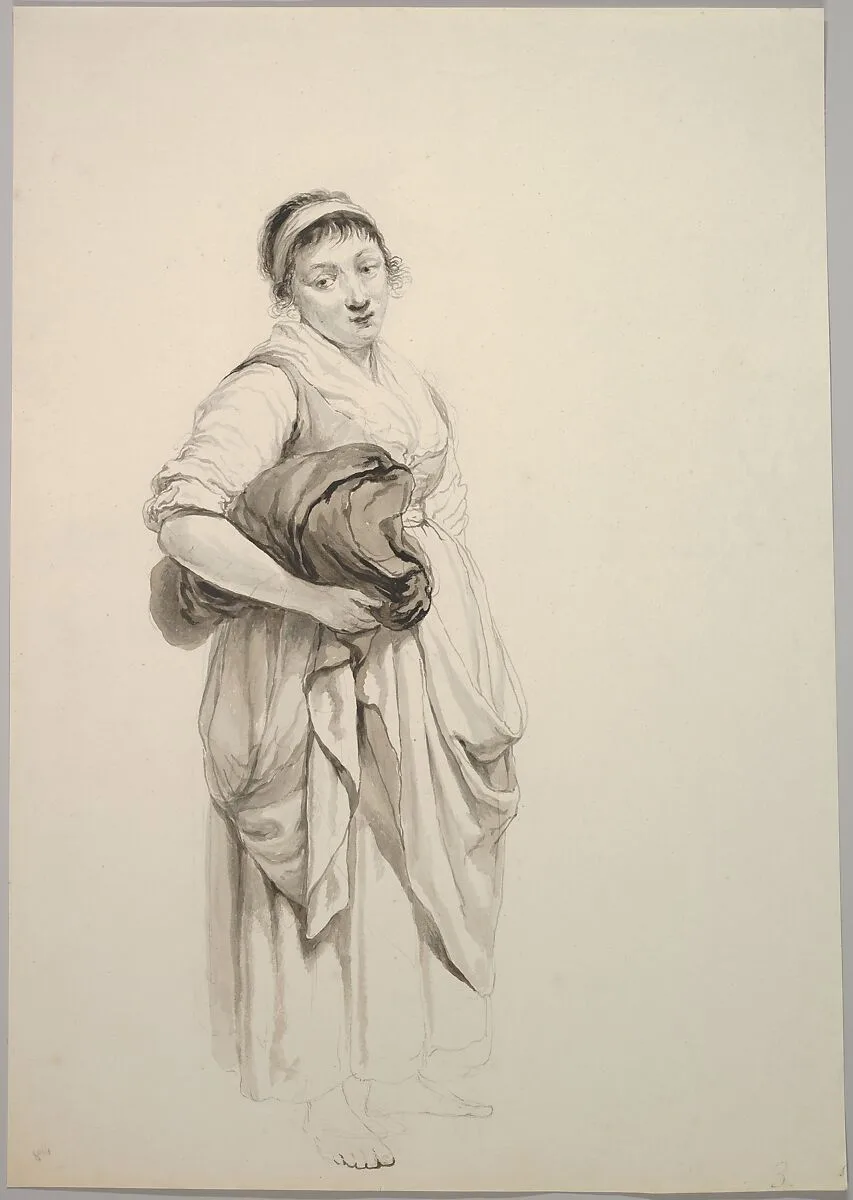 A Standing Young Washerwoman — Jacob van Strij