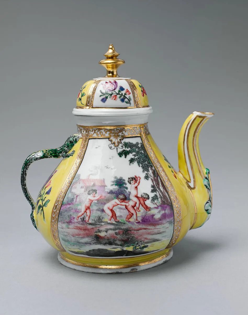 Teapot (part of a service) — Doccia Porcelain Manufactory|Marchese Carlo Ginori|Jacques Stella|Claudine Bouzonnet Stella