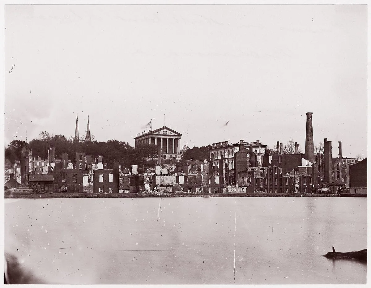 Ruins on North Bank of Canal, Richmond — Alexander Gardner|Mathew B. Brady