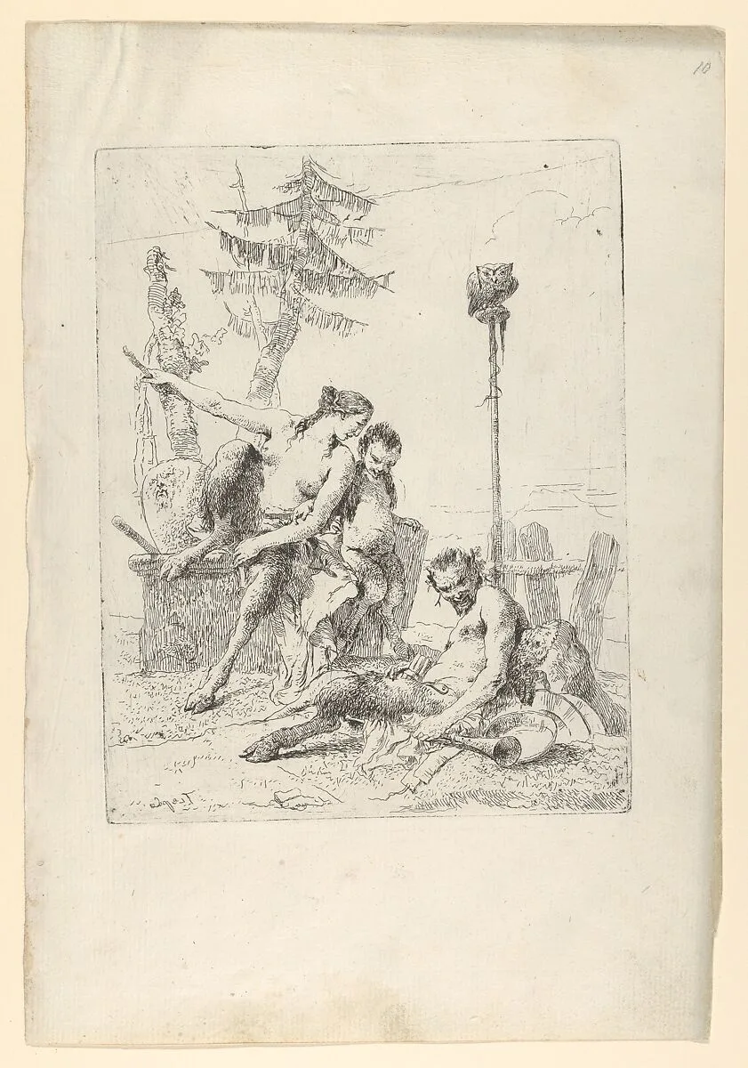 Satyr Family (Pan and his Family), from the Scherzi — Giovanni Battista Tiepolo