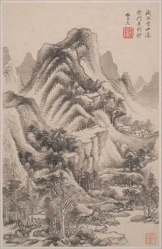 清 王鑑 仿古山水圖 冊 紙本|Landscapes in the styles of old masters
