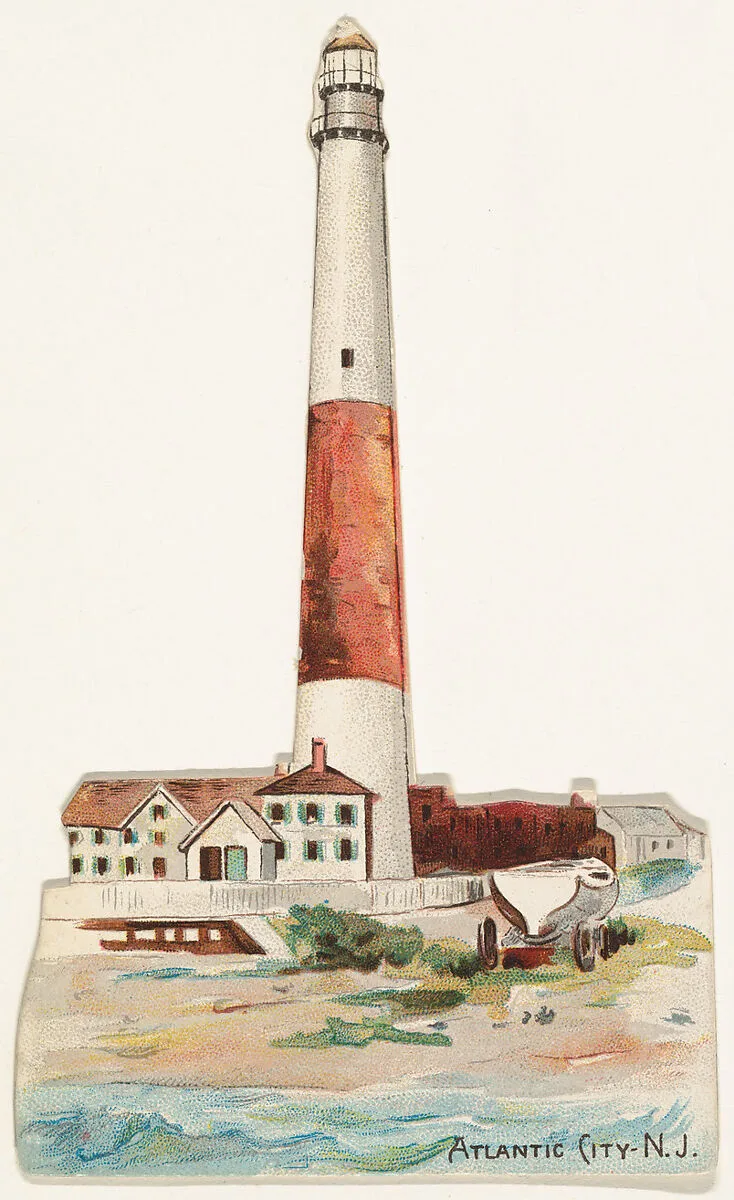 Atlantic City, New Jersey, from the Lighthouses series (N119) issued by Duke Sons & Co. to promote Honest Long Cut Tobacco — W. Duke, Sons & Co.|The Giles Company
