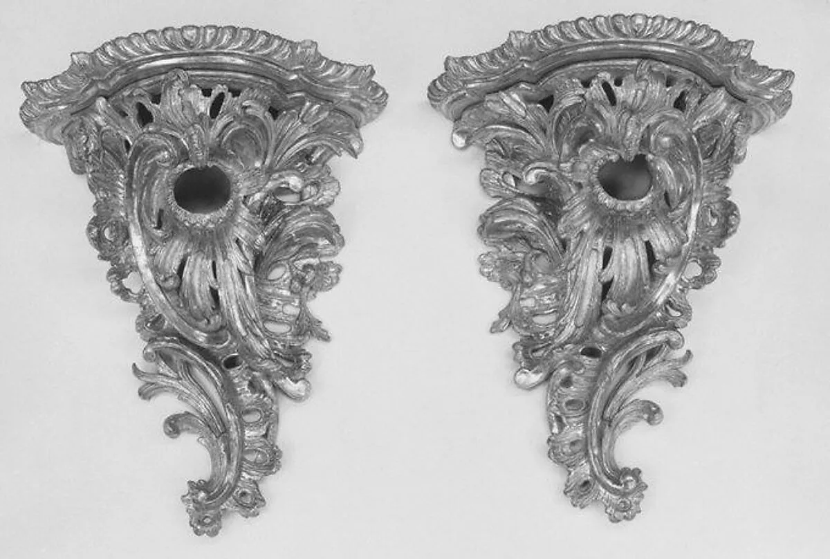 Pair of wall brackets — Unknown