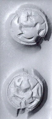 Stamp seal (bifacial scaraboid) with animals