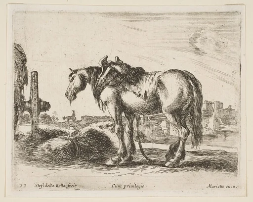 Cart Horse, plate 22 from "Various Animals" (Diversi Animali)