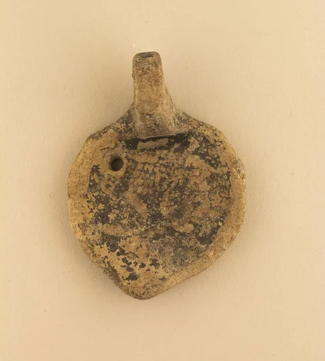 Terracotta pendant in the form of a lamp