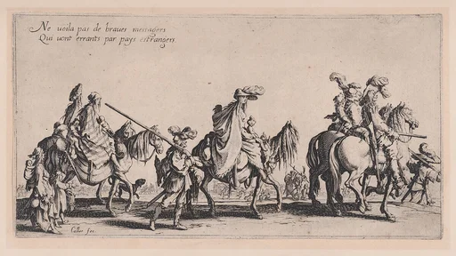 Les Bohémiens en Marche, pièce aussi appelée L'Avant-Garde (The Gypsies Travelling, piece also called The Advance Gard), from Le Bohémiens, série appelée aussi Les Égyptiens, La Marche des Bohémiens, La Vie Errante des Bohémiens, Les Marches Égyptiennes (The Gypsies, series also called The Egyptians, The Gypsy Troops, The Wandering Lives of Gypsies, The Egyptian Troops)