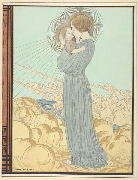 Designs for the Front and Back Cover of "L'Evangile de Notre Seigneur Jesus-Christ selon Saint Pierre" — Carlos Schwabe