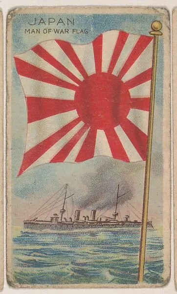 Japan, Man of War Flag, bakery card from the Flags series (D34), issued by the Weber Baking Company — Weber Baking Company