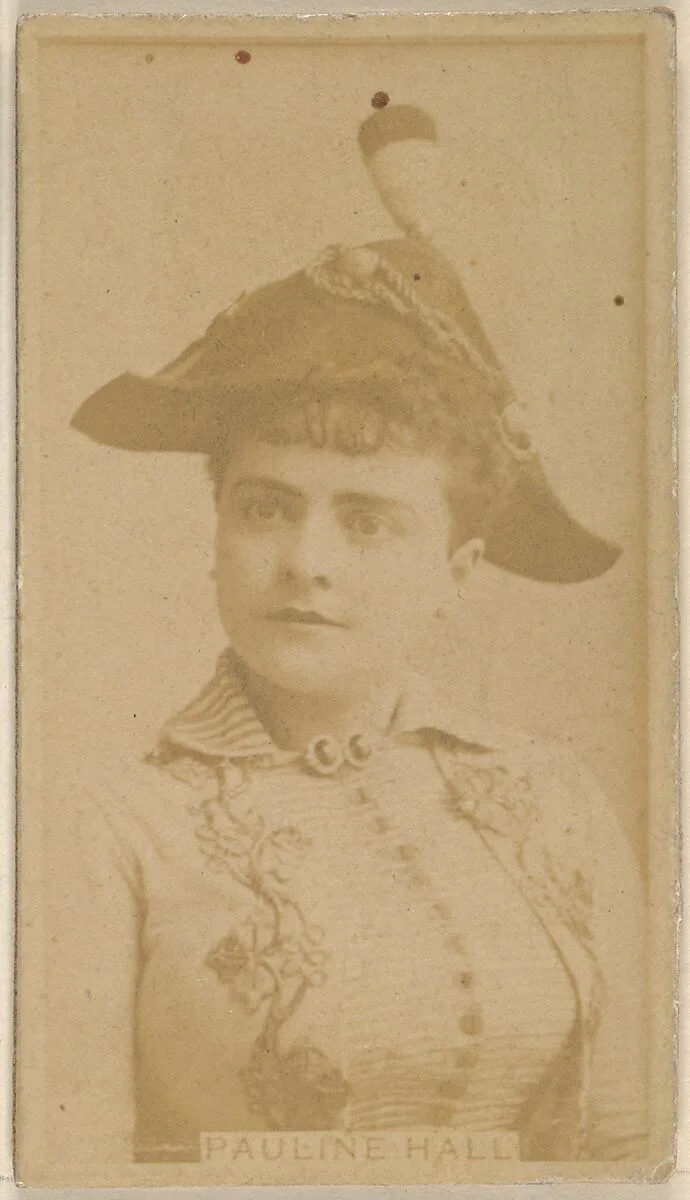 Pauline Hall, from the Actors and Actresses series (N45, Type 8) for Virginia Brights Cigarettes — Allen & Ginter
