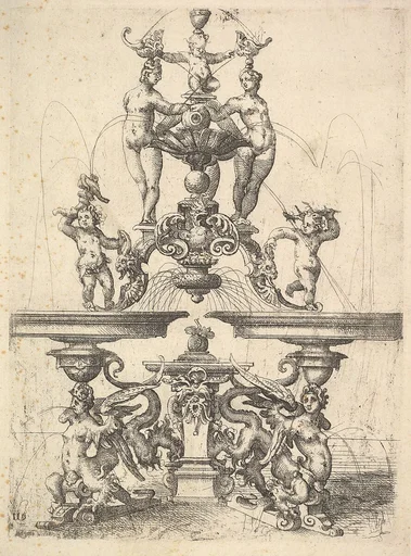 Design for a Fountain, Plate 119 from Dietterlin's Architectura