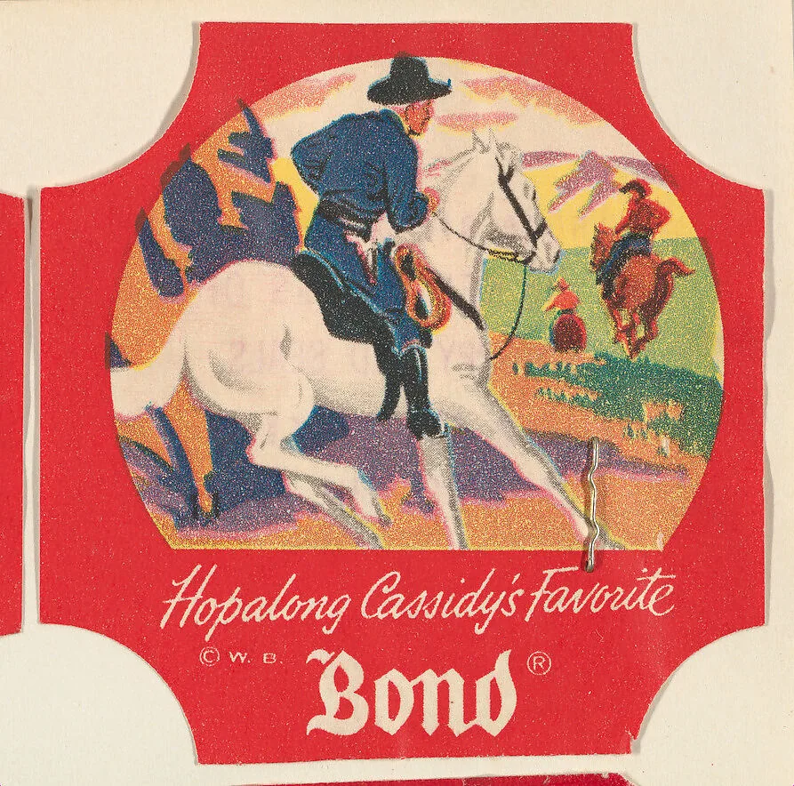 No. 11, from the Hopalong Cassidy bread labels series (D290-8) issued by Bond Bread — Warner Bros|Bond Bread