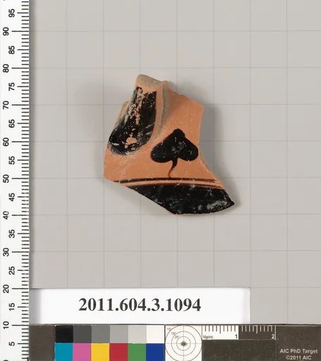 Terracotta fragment of a mastoid (drinking cup with narrow base)