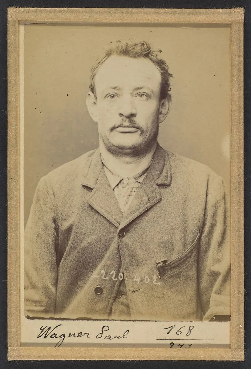 Wagner. Paul, Louis. 38 ans, né le 14/10/55. Ébéniste. Anarchiste. 2/7/94. — Alphonse Bertillon