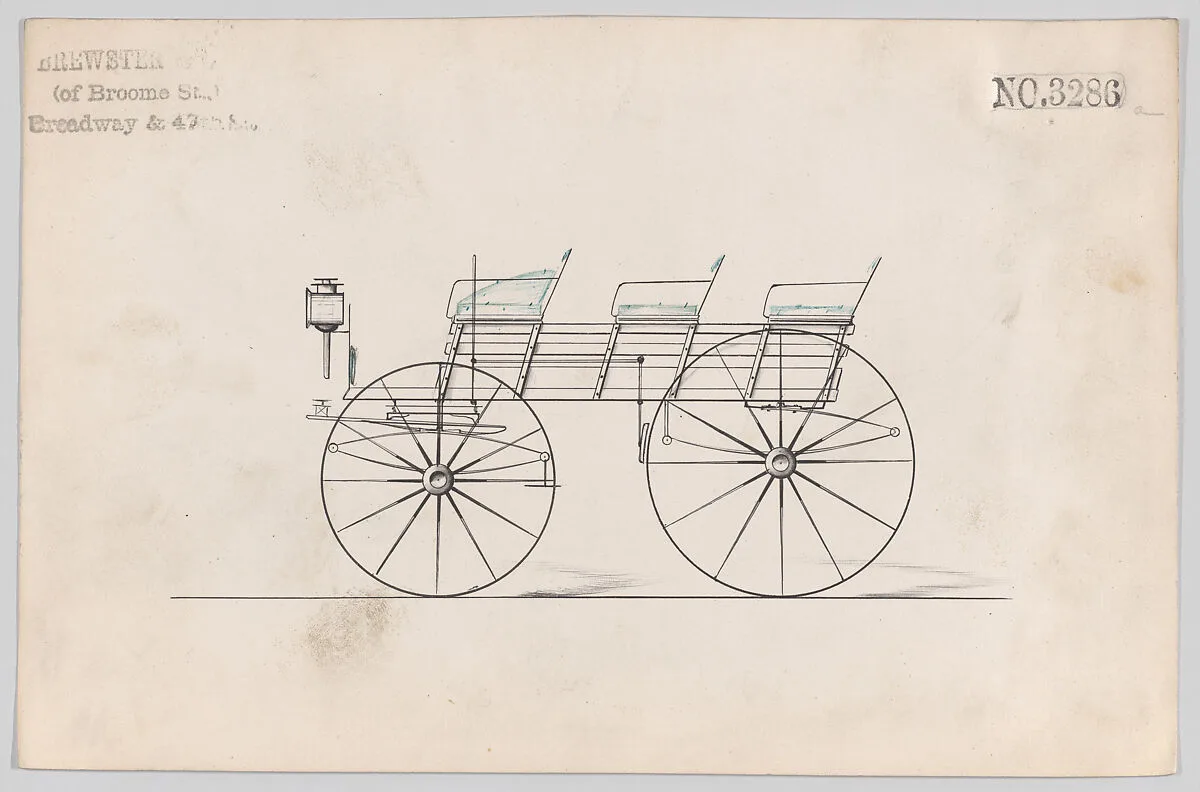 Design for 6 seat Phaeton, no. 3286a — Brewster & Co.