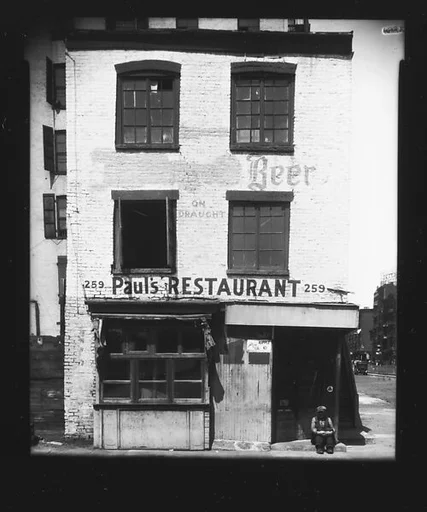 [Brick Building on Waterfront, Paul's Restaurant, New York City]