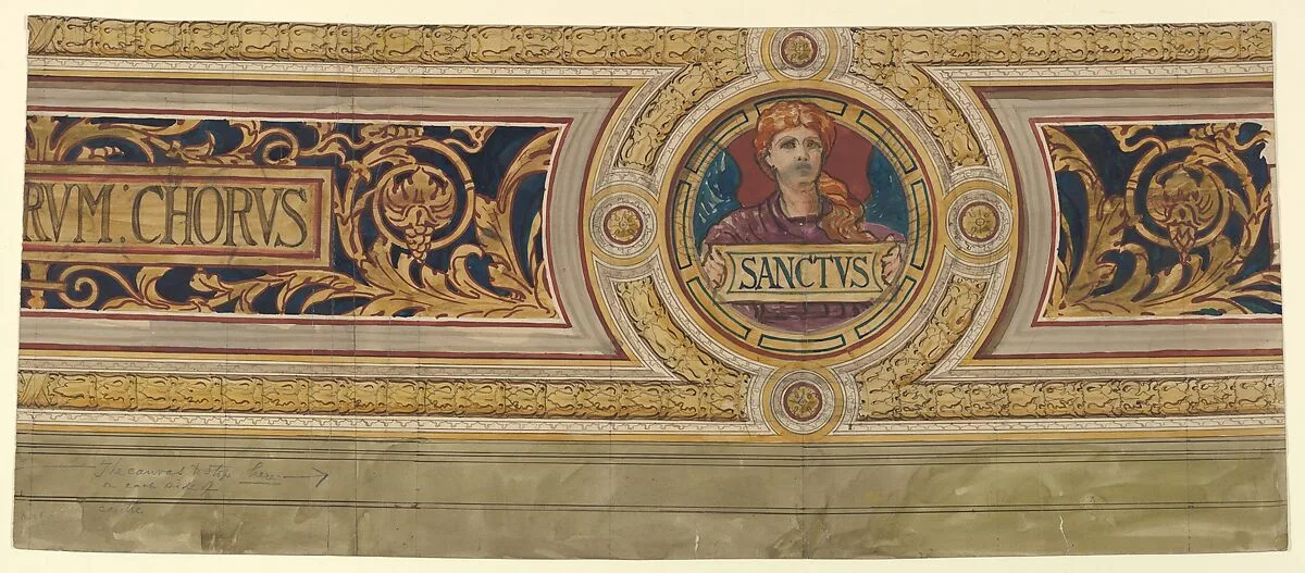 Frieze decoration: Sanctus — Sir Charles Barry|H. Stannus