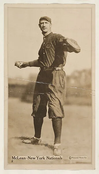 McLean, New York Nationals, from the Famous Baseball Players, Champion Athletes, and Photo Play Stars, issued by Fatima Turkish Blend Cigarettes — Liggett & Myers Tobacco Company