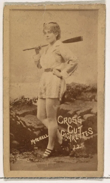 Card Number 225, Mitchell, from the Actors and Actresses series (N145-1) issued by Duke Sons & Co. to promote Cross Cut Cigarettes — W. Duke, Sons & Co.