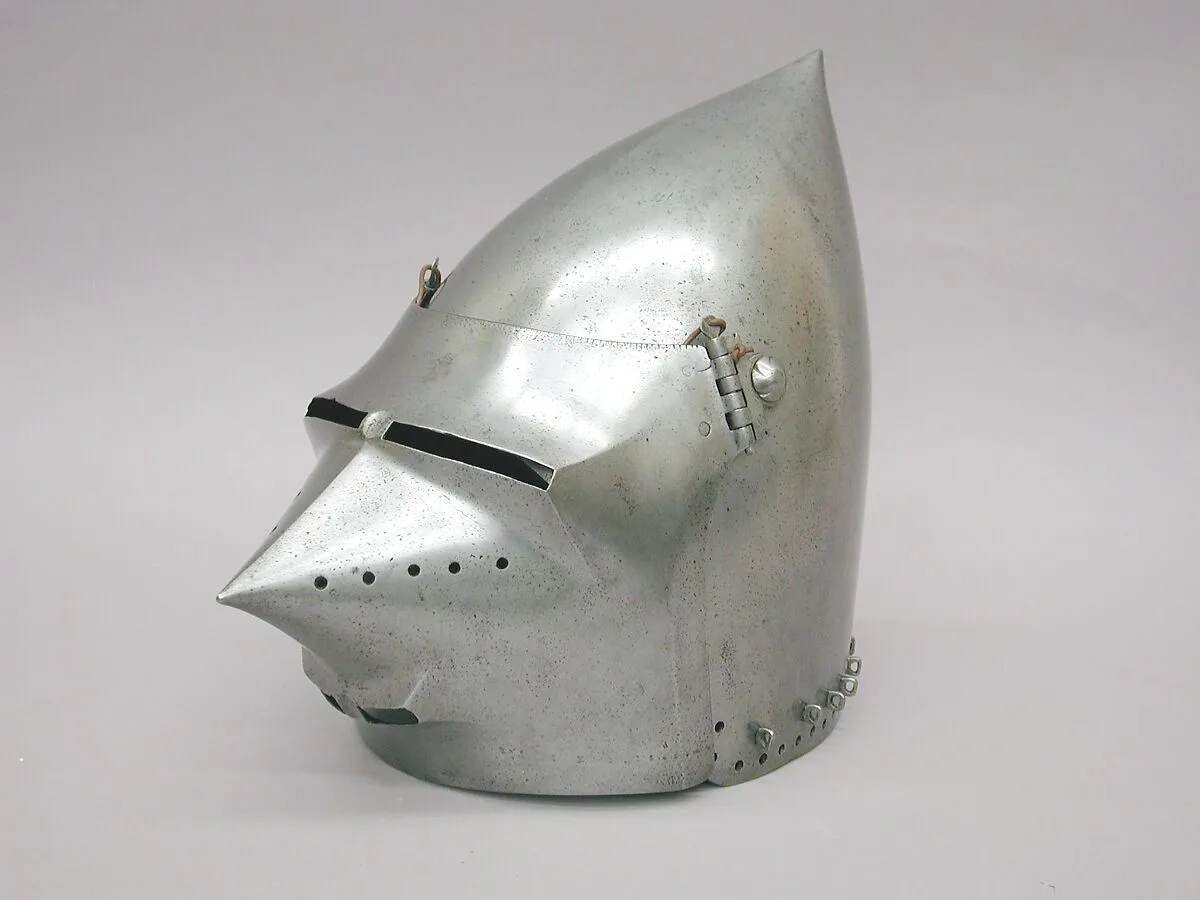 Visored Bascinet in the 14th century style — Unknown