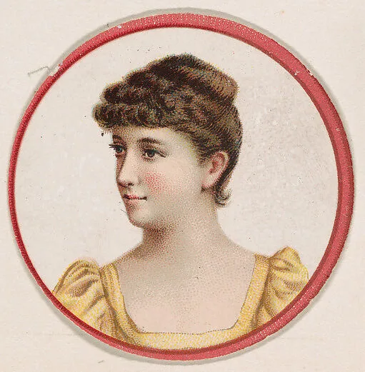 Portrait of woman, from the Novelties series (N228, Type 2) issued by Kinney Bros. — Kinney Brothers Tobacco Company